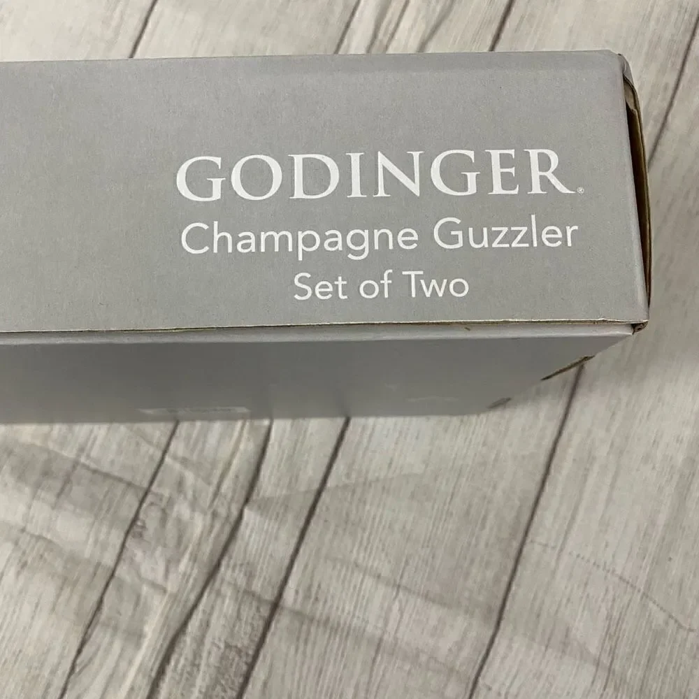 Godinger champagne guzzler set of two brand new in box